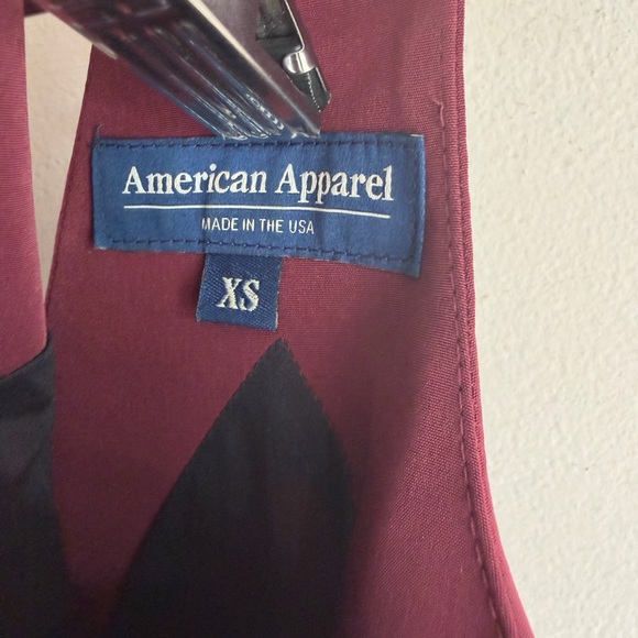 American Apparel Burgundy Button-Down Mini Dress - Picture 3 of 3